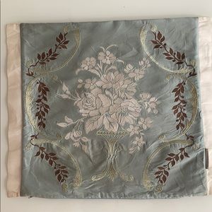 Designer’s Guild silk pillowcase, embroidered